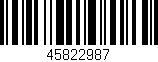 Código de barras (EAN, GTIN, SKU, ISBN): '45822987'