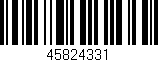 Código de barras (EAN, GTIN, SKU, ISBN): '45824331'