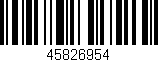 Código de barras (EAN, GTIN, SKU, ISBN): '45826954'