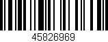 Código de barras (EAN, GTIN, SKU, ISBN): '45826969'
