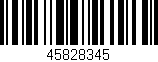 Código de barras (EAN, GTIN, SKU, ISBN): '45828345'