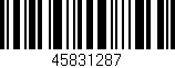 Código de barras (EAN, GTIN, SKU, ISBN): '45831287'