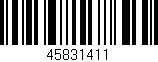 Código de barras (EAN, GTIN, SKU, ISBN): '45831411'