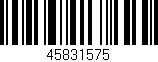 Código de barras (EAN, GTIN, SKU, ISBN): '45831575'