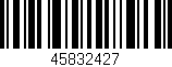 Código de barras (EAN, GTIN, SKU, ISBN): '45832427'