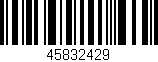 Código de barras (EAN, GTIN, SKU, ISBN): '45832429'