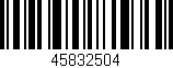 Código de barras (EAN, GTIN, SKU, ISBN): '45832504'
