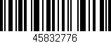 Código de barras (EAN, GTIN, SKU, ISBN): '45832776'