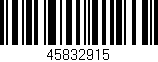 Código de barras (EAN, GTIN, SKU, ISBN): '45832915'