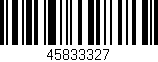 Código de barras (EAN, GTIN, SKU, ISBN): '45833327'