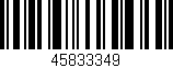Código de barras (EAN, GTIN, SKU, ISBN): '45833349'