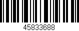 Código de barras (EAN, GTIN, SKU, ISBN): '45833688'