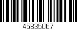 Código de barras (EAN, GTIN, SKU, ISBN): '45835067'
