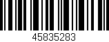 Código de barras (EAN, GTIN, SKU, ISBN): '45835283'