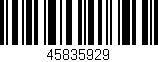 Código de barras (EAN, GTIN, SKU, ISBN): '45835929'