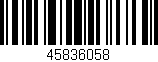 Código de barras (EAN, GTIN, SKU, ISBN): '45836058'