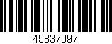 Código de barras (EAN, GTIN, SKU, ISBN): '45837097'