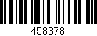 Código de barras (EAN, GTIN, SKU, ISBN): '458378'