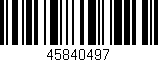 Código de barras (EAN, GTIN, SKU, ISBN): '45840497'