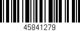 Código de barras (EAN, GTIN, SKU, ISBN): '45841279'