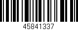 Código de barras (EAN, GTIN, SKU, ISBN): '45841337'