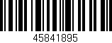 Código de barras (EAN, GTIN, SKU, ISBN): '45841895'