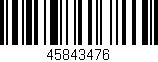 Código de barras (EAN, GTIN, SKU, ISBN): '45843476'