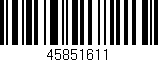 Código de barras (EAN, GTIN, SKU, ISBN): '45851611'
