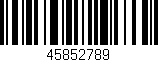 Código de barras (EAN, GTIN, SKU, ISBN): '45852789'
