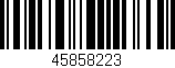 Código de barras (EAN, GTIN, SKU, ISBN): '45858223'