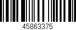 Código de barras (EAN, GTIN, SKU, ISBN): '45863375'