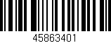 Código de barras (EAN, GTIN, SKU, ISBN): '45863401'