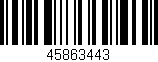 Código de barras (EAN, GTIN, SKU, ISBN): '45863443'