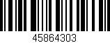 Código de barras (EAN, GTIN, SKU, ISBN): '45864303'