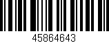 Código de barras (EAN, GTIN, SKU, ISBN): '45864643'