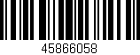 Código de barras (EAN, GTIN, SKU, ISBN): '45866058'