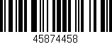 Código de barras (EAN, GTIN, SKU, ISBN): '45874458'