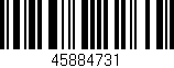Código de barras (EAN, GTIN, SKU, ISBN): '45884731'