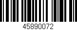 Código de barras (EAN, GTIN, SKU, ISBN): '45890072'