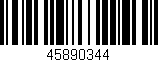 Código de barras (EAN, GTIN, SKU, ISBN): '45890344'