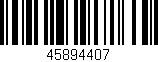 Código de barras (EAN, GTIN, SKU, ISBN): '45894407'