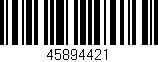 Código de barras (EAN, GTIN, SKU, ISBN): '45894421'