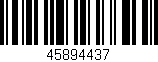 Código de barras (EAN, GTIN, SKU, ISBN): '45894437'