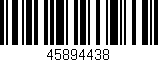 Código de barras (EAN, GTIN, SKU, ISBN): '45894438'