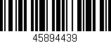 Código de barras (EAN, GTIN, SKU, ISBN): '45894439'