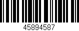 Código de barras (EAN, GTIN, SKU, ISBN): '45894587'