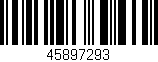 Código de barras (EAN, GTIN, SKU, ISBN): '45897293'