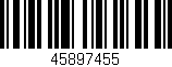 Código de barras (EAN, GTIN, SKU, ISBN): '45897455'