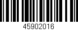 Código de barras (EAN, GTIN, SKU, ISBN): '45902016'