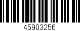 Código de barras (EAN, GTIN, SKU, ISBN): '45903256'